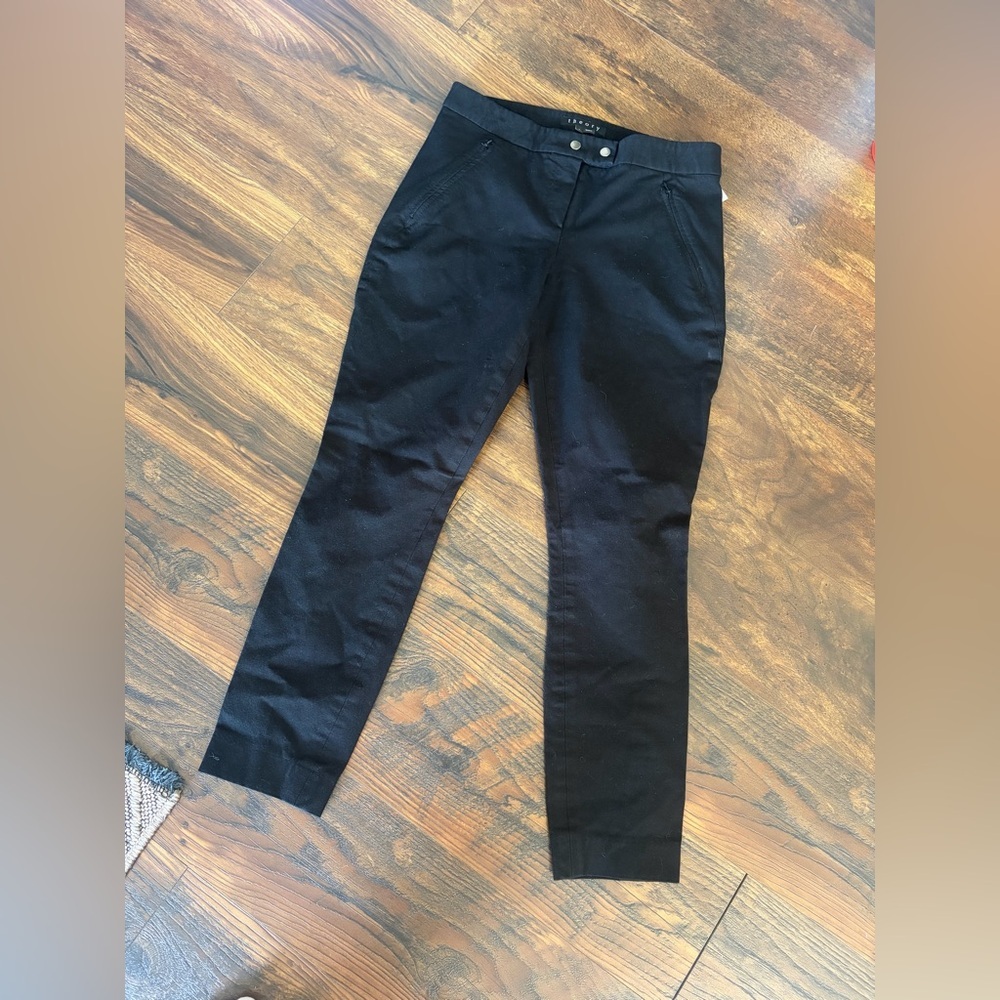 Theory Cropped Straight Legged Trousers Size 0  Dress Career Pants